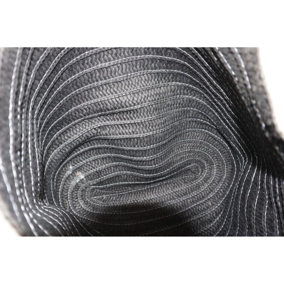 Rachel Zoe For Box Of Style Black & Beige Woven Straw Tote Bag With Braided Hand - Picture 5 of 9